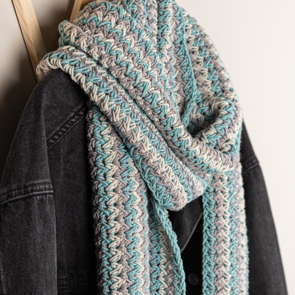 Yarn and Colors Kit de crochet pour écharpe à franges 